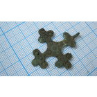 Крестик старинный, нательный. Бронза, литье.