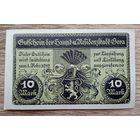 Werty71 Германия 10 марок 1918 аUNC банкнота Гера