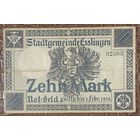 Банкнота 10 марок. 1919 год. Эслинген. Веймарская республика.
