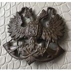 Царская кокарда "орел на трубах". (тяжелый металл, р-р 5X5 см).