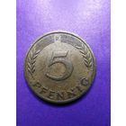 Германия ФРГ 5 пфеннингов 1949 F