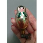 Ёлочная игрушка, стекло, матрёшка на прищепке