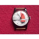 Часы наручные Победа СССР. Парусник, яхта. На ходу.