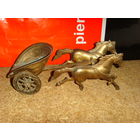 Шикарная Колесница . Лошади . OMBRA . Клеймо . Шпиатр, бронза