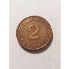 Германия 2 пфенинга 1970 J