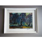 Пейзаж. Известного  Гомельского художника Г. Курашов. 25см.х20см.