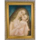 Кузьмич А.В "Моя Мадонна", 1991г. Картон, масло. Размер 68х49 см.