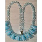 Стеклянные бусы, времён СССР, длина 40 см., застёжка не оригинальная, состояние оценивайте по фото.