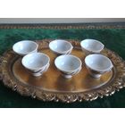 Рюмка Япония, для рисовой водки Сакэ, пиала, фарфор, позолота 6 шт.