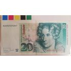 Банкнота 20 марок 1993 года - ФРГ Германия оригинал