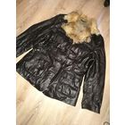 Кожаная зимняя куртка на меху