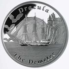 Тувалу 1 доллар 2013г. "Корабли, которые никогда не плавали: Деметр. Дракула". Монета в капсуле; деревянном подарочном футляре; номерной сертификат. СЕРЕБРО 31,10гр.(1 oz).