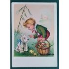 Мальчик с собачкой. Болгария. 1960 г. Чистая.