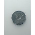 Норвегия 10 эре 1942 года .