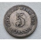 Германия 5 пфеннигов, 1908 F  2-12-10