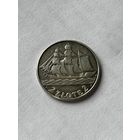 2 злотых 1936 кораблик