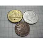 Три монеты Литвы/3 с рубля!