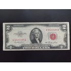 США 2 $ 1953 год красная печать