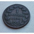 Баден 1 крейцер, 1856 GROSHERZOG 7-7-13