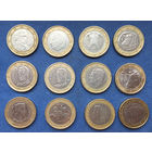 Лот 1 евро (Австрия, Бельгия, Германия, Греция, Испания, Италия, Латвия, Литва, Нидерланды, Эстония). Всего 12 монет