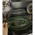 Блюдо селёдочница РЫБА купоросное стекло 1950-е года