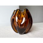 Ваза цветное стекло винтаж 11х11см