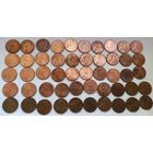 50 монет 1 цент США