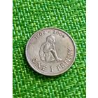 Гибралтар 1пенни 2004 г Обезьяна