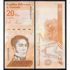Венесуэла 20 боливар 2021 год, UNC