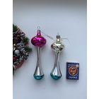 Лот елочных игрушек. Мухоморы.