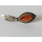 Советская серёжка с камнем.Клеймо