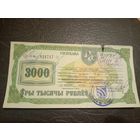 ЧЭК-ЖЫЛЛЕ-3000-РУБЛЕУ.1992Г\1