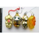 Все лоты с рубля.Елочные игрушки Звери,СССР.