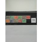 Западный Берлин 1949 Серия из 11 марок "Стандарт. Архитектура и виды Берлина" (гашеные без клея, есть несколько с наклейками) Mi.42,44,46-51,53-55 каталог 11.40 евро