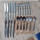 Ложки, вилки, ножи СССР столовые как новые сборный лот