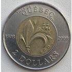 Канада 2 доллара 2008 г. 400 лет с момента основания Квебека