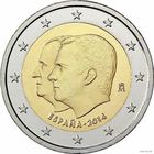 2 евро 2014 Испания Смена трона UNC из ролла