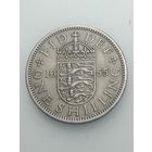 Великобритания  1 шиллинг 1955 года .