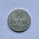 Монета серебро Польша 2 злотых 1933 год Ядвига ОТЛИЧНЫЕ