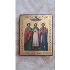 Икона Святые Косма, Дамиан, Вонифатий.