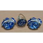 Советский гарнитур. Серьги, кольцо. Красивые камни.