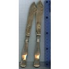 РЕДКОСТЬ!Уникальная ПАРА шикарных серебряных ножей 19 век поставщик Императорского двора   Францa Иосифа