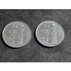 Италия  2 шт 100 лир 1974,1975