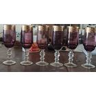 Рюмки высокие Марганцевое стекло
