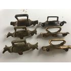 Латунные элементы  для крепления  черезседельного ремня на конской упряжи  царского времени.цена  за 1.