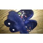 Тапочки бархат с натуральной опушкой