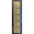 Набор сувенирных медалей Олимпиада 80 , 5 штук  родная коробка .