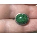 Серьга серебро малахит одиночка винтаж Проба 925