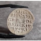 Трояк 3 гроша 1595 года Рига Сигизмунд III