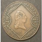 Монета 15 крейцеров 1807 год. Австрия. Франц II.